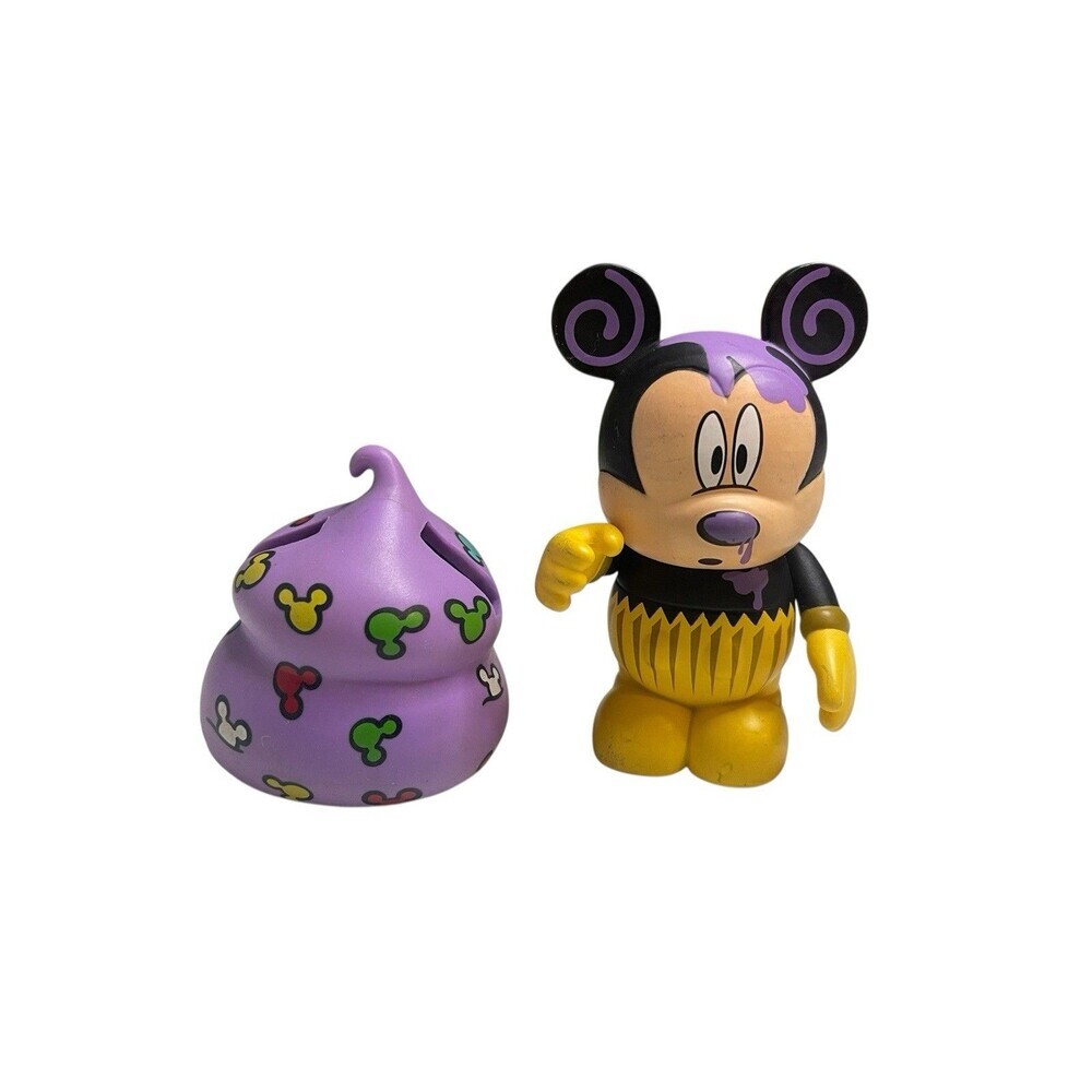 Disney Bakery Vinylmation Purple Mickey Mouse Cupcake Confetti World Land